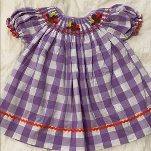 Smocked Turkey Dress - Smocked Thanksgiving